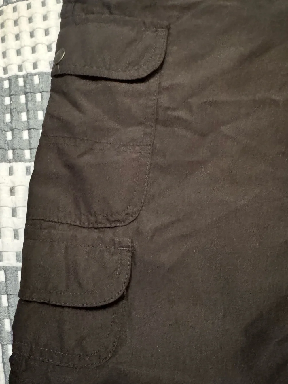 Y2K Denali Black Cargo Utility Shorts Men’s 32 Belted Multi Picket Techwear